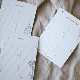 Desk calendar birthdays flower girls (PU = 10 pieces)