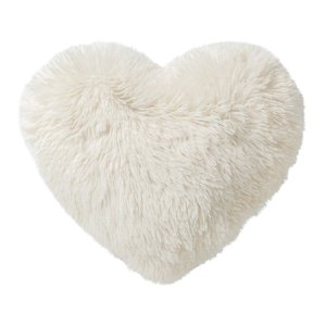 HART XL - Cushion 55x60 cm - Heart-shaped - Snow White - White