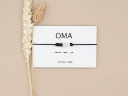 Morse code armband Oma (zilver,rosé goud,goud)