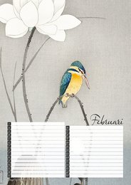 Calendario di compleanno Stampe di uccelli del maestro giapponese Koson