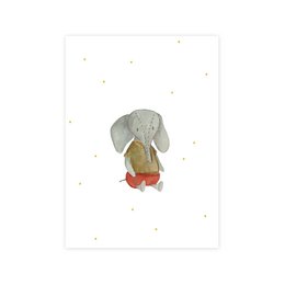 A6 postcard featuring a watercolor illustration of an elephant. The postcard is part of the "Cards with Pictures" category.