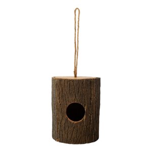 Birdhouse tree trunk H20 D16cm