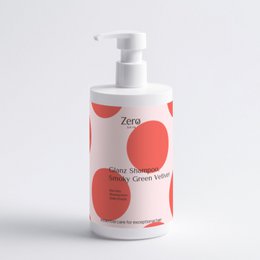  Smoky green vetiver shampoo, 400ml pump bottle, hair care product with herbal scent