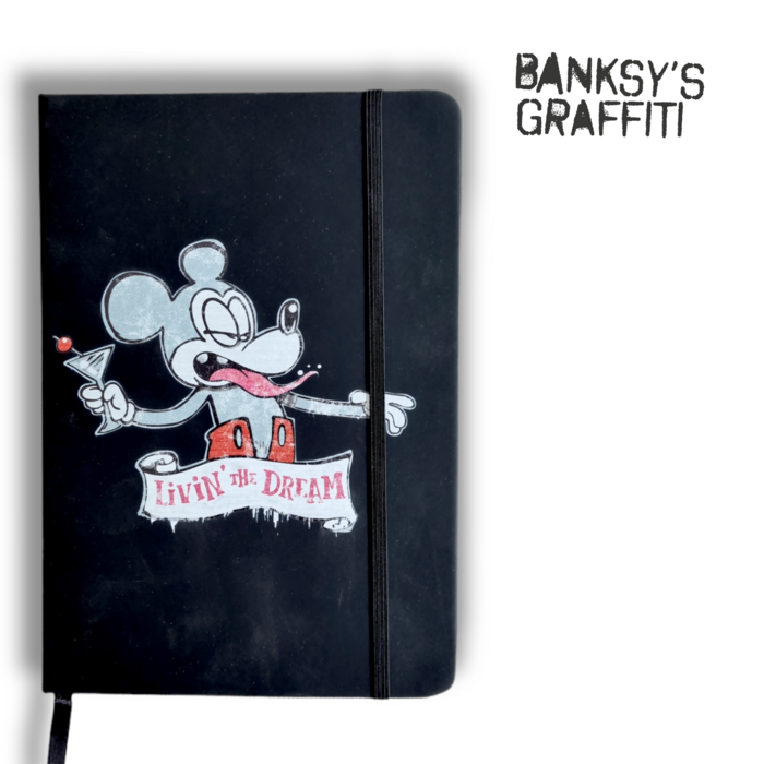 Banksy A5 size notebook - Mickey Living the Dream Online Wholesale