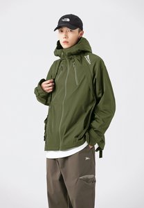 Hooded Jacket Windproof Outerwear in Olive