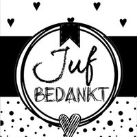 Small thank you card with text ''Miss thanks.'' 5 by 8.5 cm black and white.