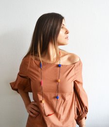 OPTICAL - Collar largo - Colores vivos