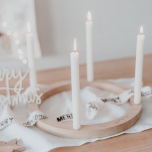 Adventskrans van eikenhout 36 cm (= 3 stuks)