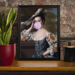 Bubblegum Lady Portrættryk
