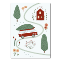 Camperbusje - kerstkaart