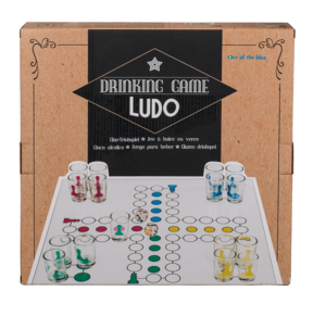 Ludo Drinkspel met 16 glazen & 2 dobbelstenen,