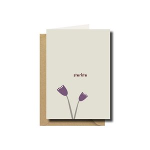 Double card · Strength Purple flower