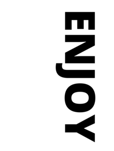 Garden poster white black ENJOY