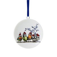 Weihnachtsschmuck Waldvögel - Keramik - 6 cm
