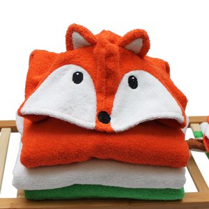 Organic bath poncho fox