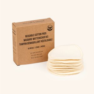 Reusable cotton pads - set of 10 pieces including laundry bag