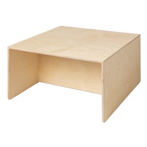Van Dijk Toys wooden cube table / children's bench Natural - 75x75x40cm (childcare quality)