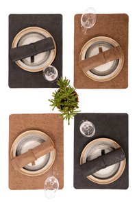 Tischset TRUMAN rechteckig, 33x45 cm, zweilagig, Walnuss