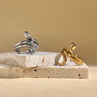 Adjustable snake ring - stainless steel