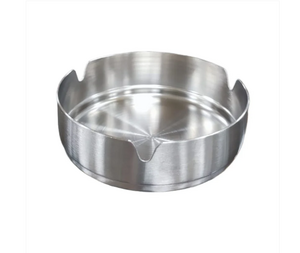 🚬 Roestvrijstalen asbak - grijs | Ø 10 cm