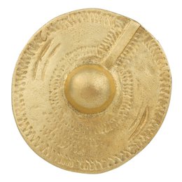 Etnisk rund guldbelagt guldring, str. 16
