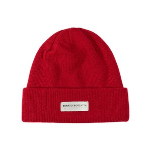 RB5001V | Monviso double -layer jersey beeh Mixed wool Made in Italy. Red color - single size