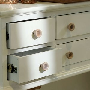 Grey Hollow Mango Wood Knobs Set of 6