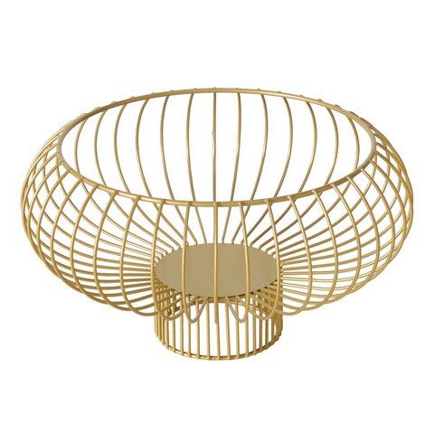 Obstschale – Aufbewahrungskorb Gold – Ø27 x H15 cm