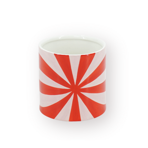 Topf – Blumentopf – Wirbel – Rot/Rosa – 15,5 x 15,5 x 16 cm