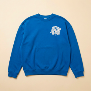 Sweat turtleneck round blue