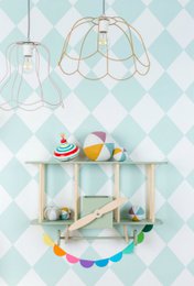 Biplane shelf „Dashy” sage green