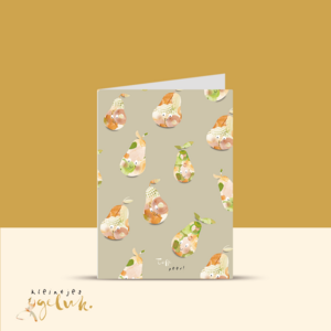 Toffe peer wenskaart dubbel