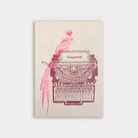 Postkarte / Schreibmaschine / Congrats!