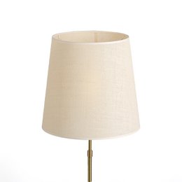 Conical lamp shade made of raw material, measuring 30 inches in height, 24 inches in width, and 32 inches in depth.