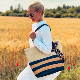 Sac cabas en paille "Léo"