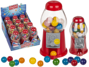 Red Gumball Machine, with ca. 25 g chewing gums,