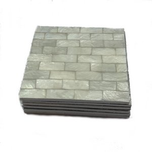 Set onderzetters shell vierkant