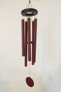 Moderne houtlook windgong cirkel