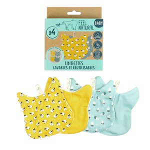 Set van 4 kattenkopdoekjes - "Gustave -olaf" -model