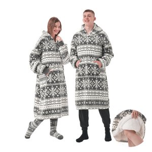 SVEN - Hoodie 70x110 cm - Adults - Hoodie blanket - Unisex - Charcoal Gray - Antracite