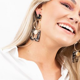 Melli Mello Leopard Oorbellen Goud