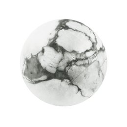 Pinkiezz gemstone howlite pendant, a round-shaped pendant made of white and gray marble-like howlite stone.