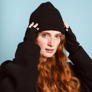 KLUE WOOL FINGERLESS GLOVES | Black