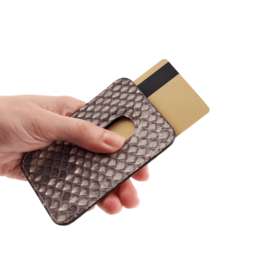 iPhone MagSafe Pung Python Læder Naturlig