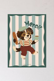 Colorful birthday card featuring a playful monkey design on a striped background. The card is suitable for celebrating a birthday.