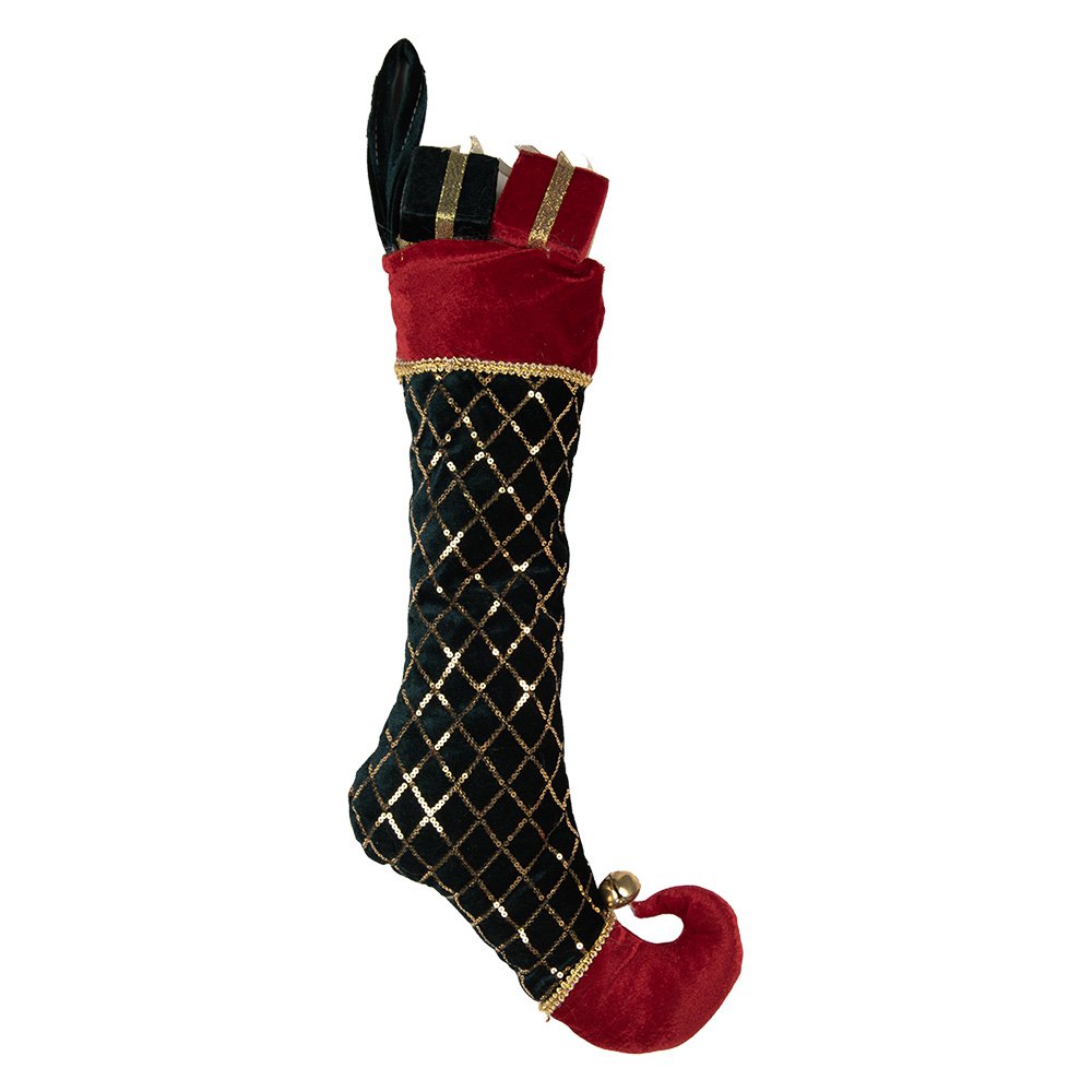 Kerstdecoratie Beeld Kerstsok 23x7x32 cm Groen Synthetisch