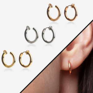Basic hoop earrings clips • Minimalist earrings
