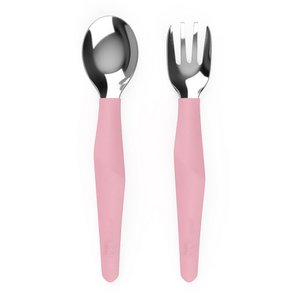 BESTECK STAHL ROSA 2 STÜCK