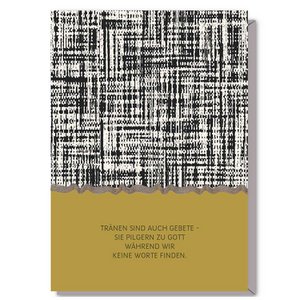 Mourning card with border "Tears are also prayers..."