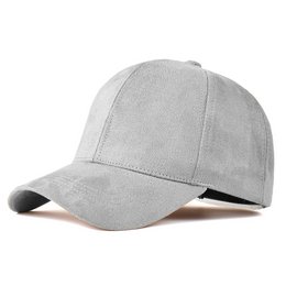 Light grey suede baseball cap with Boss branding.